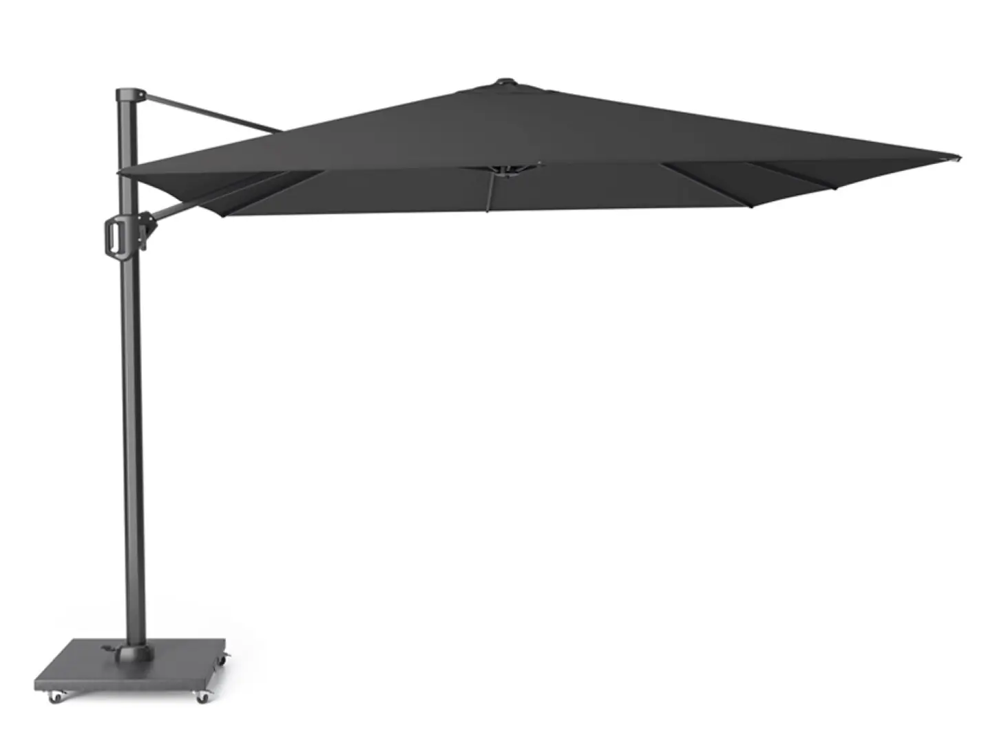 Zweefparasol Challenger T1 premium 3x3 meter Faded Black zonwering Platinum