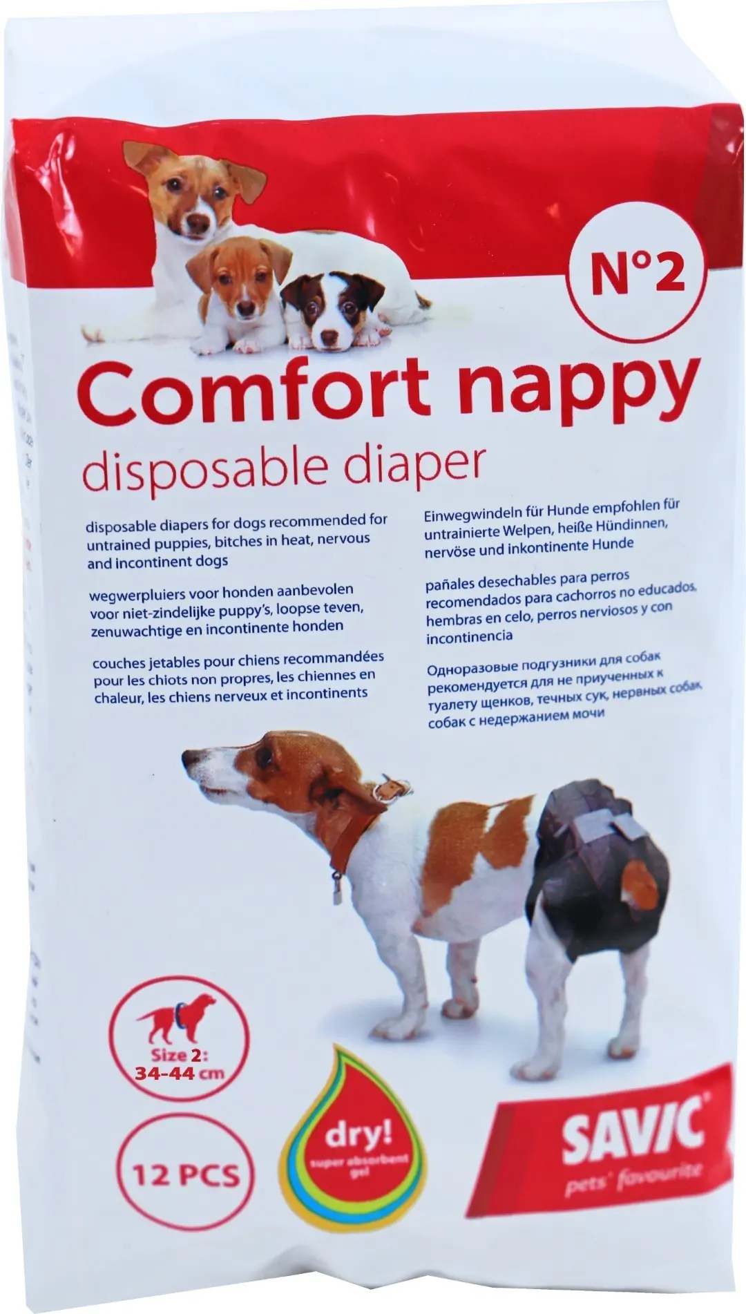 Savic comfort nappy pak a 12 nr. 2 34-44 cm Savic Gebr. de Boon