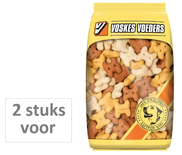 2 stuks! hondenvoer kluifjes 4 mix Voskes