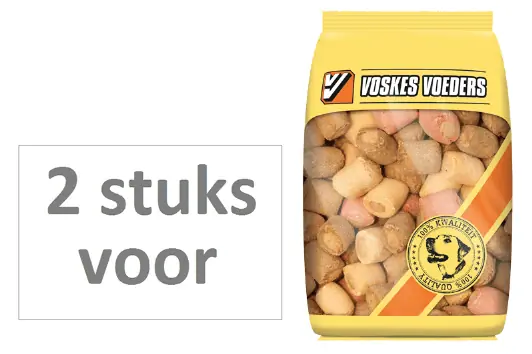 2 stuks! hondenvoer mini merg shapes Voskes