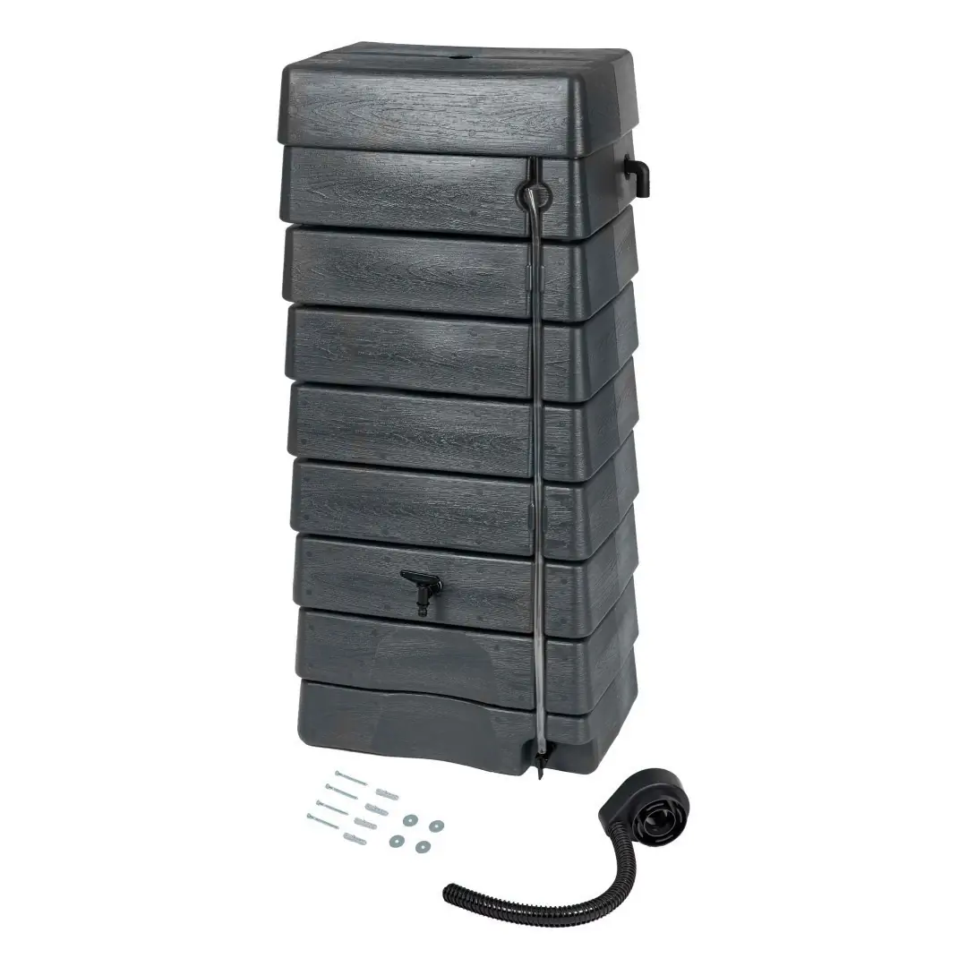 Regenton tank kunststof antraciet 276 liter h135 x 60 x 40 cm Nature 