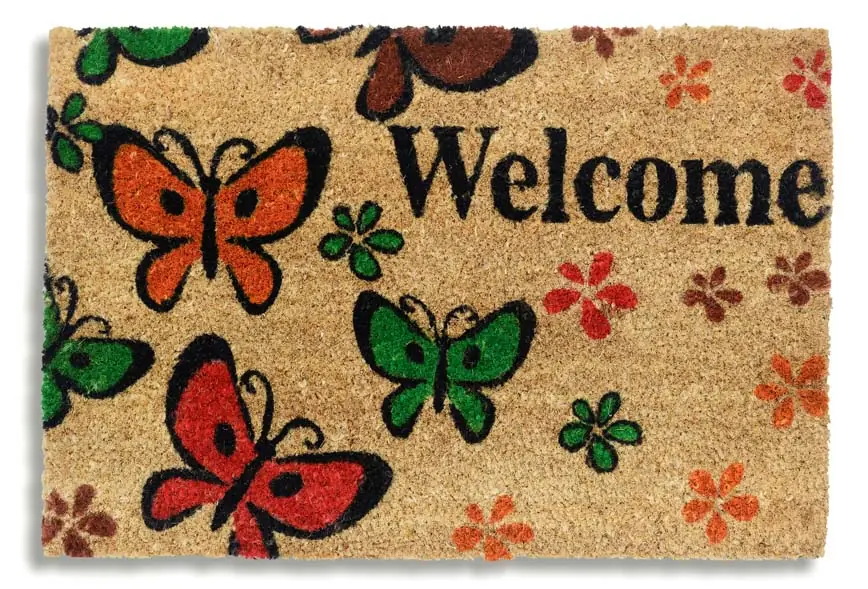 Deurmat Welcome vlinders Ruco Print Hamat