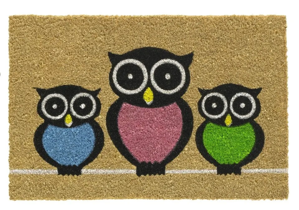 Ruco print l40b60cm welcome owls Hamat