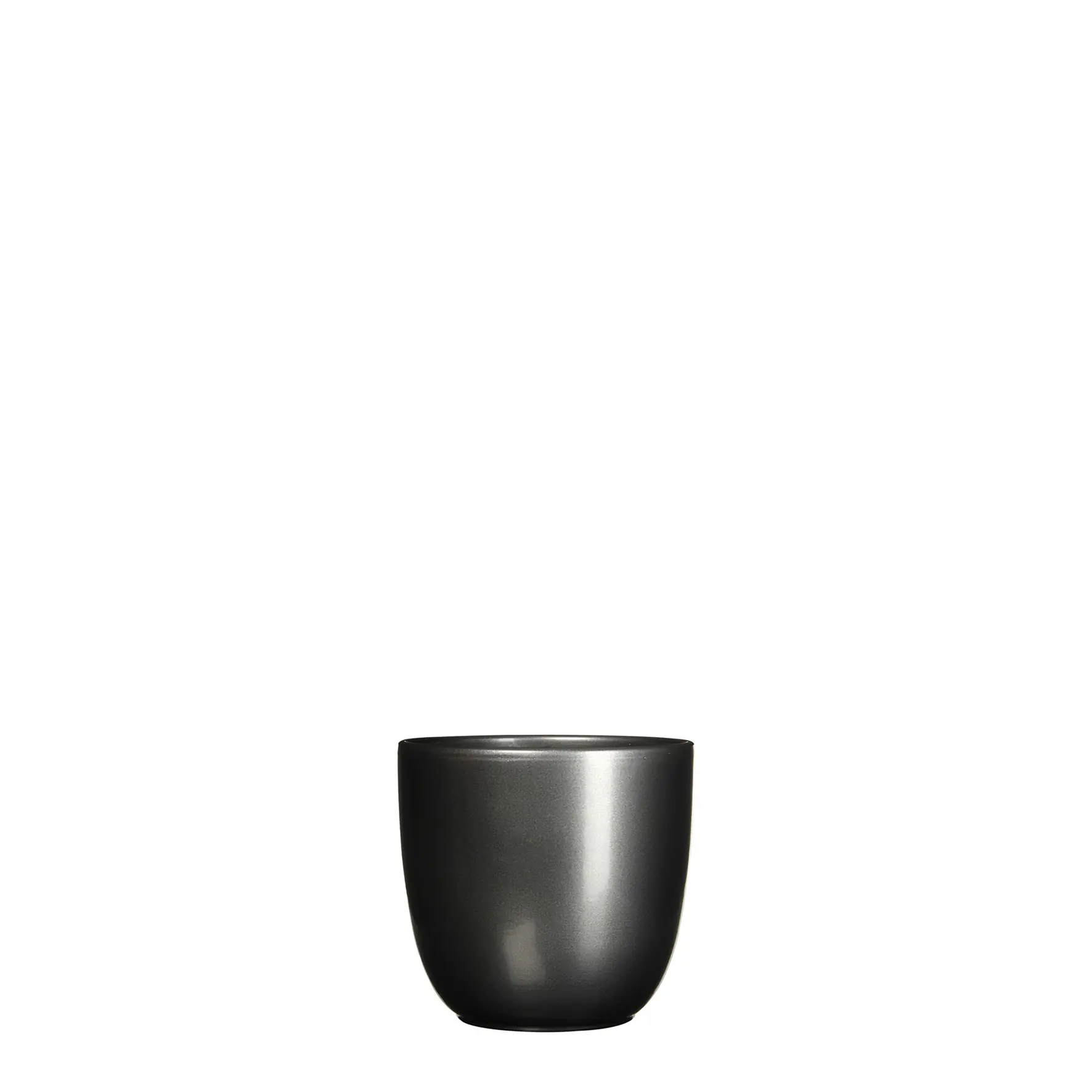 Bloempot Pot rond es/7 tusca 7.5 x 8.5 cm antraciet Mica