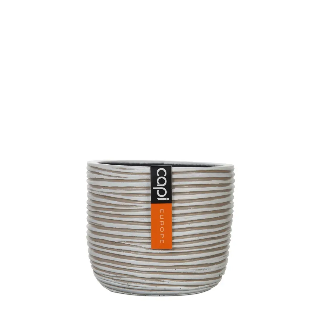 Ei pot Rib I 8x6,5 ivoor Capi Nature