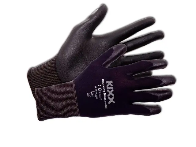 Tuinhandschoen Bouncing Black maat M ofwel 8 KIXX