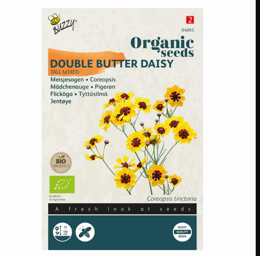 Zaden meisjesogen hoge gemengd 0.25 gram Organic Tuinplus