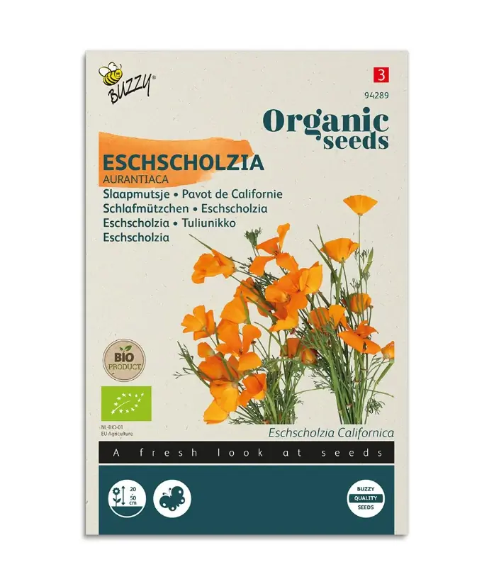 Zaden slaapmutsje aurantiaca 0.5 gram Organic Tuinplus