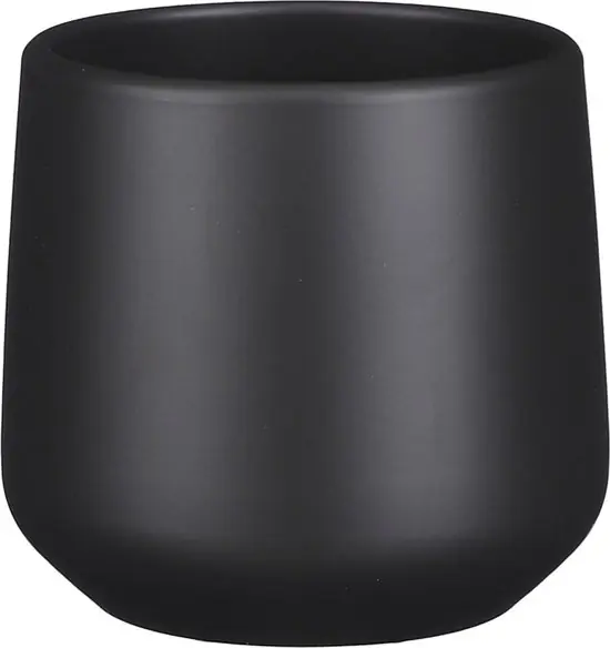 Amber pot rond donkergrijs mat h13,5xd14 cm Mica Decorations