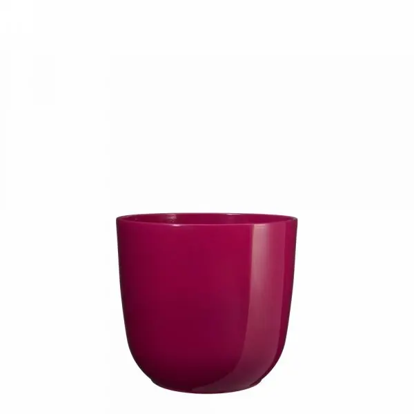 Tusca pot rond fuchsia h11xd12 cm Mica Decorations