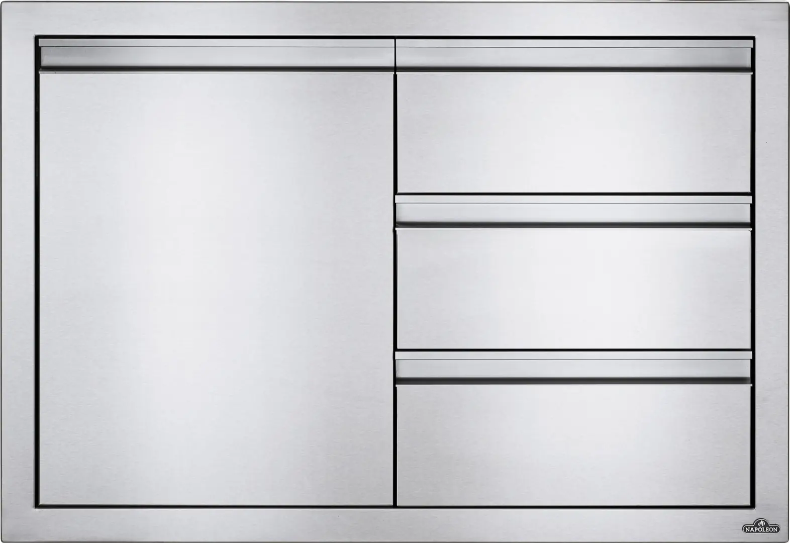 Inbouwdeur en drie laden combinatie klein (100x71 cm) Napoleon Grill