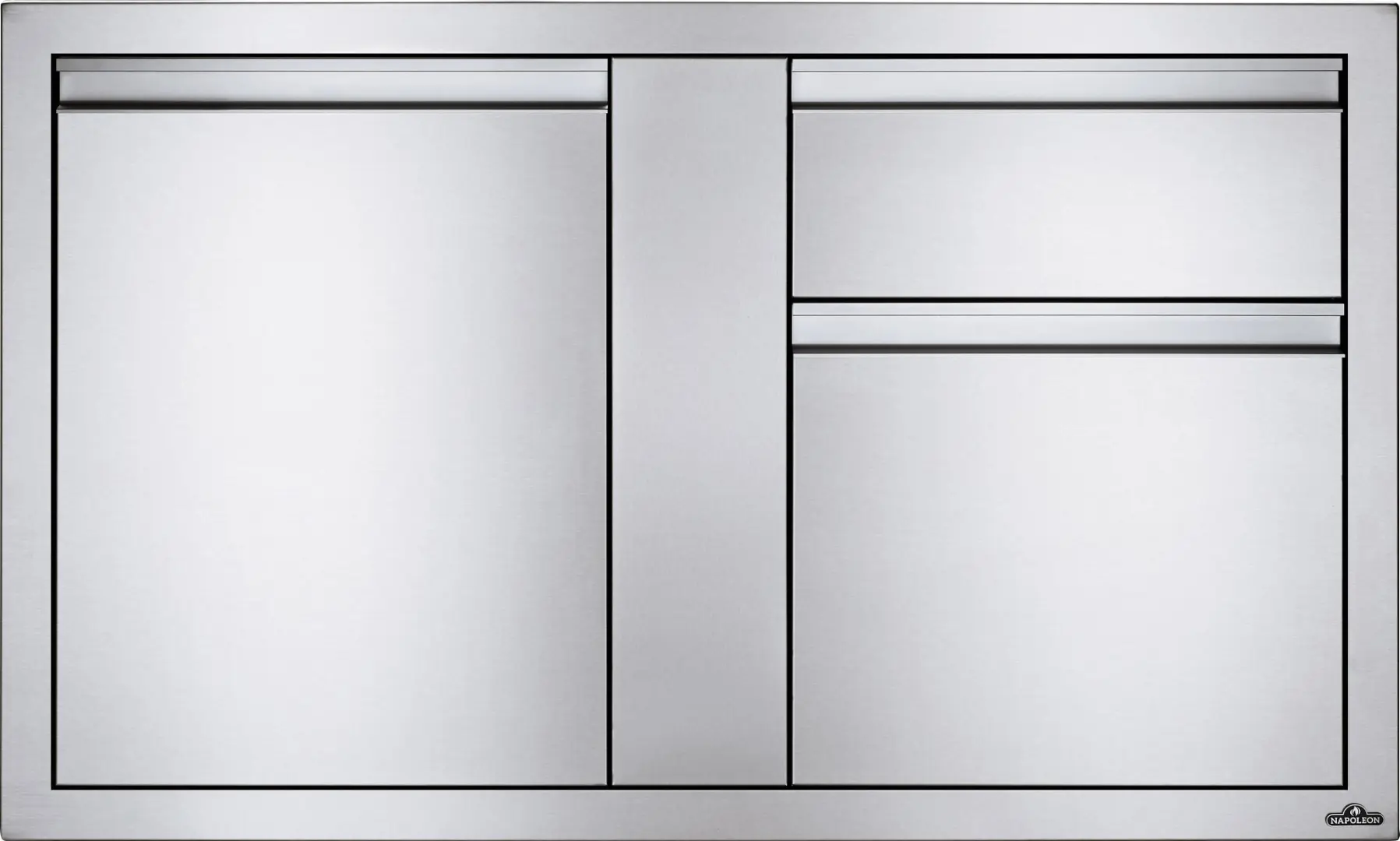 Inbouwdeur en dubbele laden combinatie groot (115x71 cm) Napoleon Grill