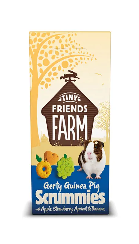 Gerty Scrummies with Apple, Strawberry, Apricot & Banana 8x120 g Tiny Friends Farm Supreme