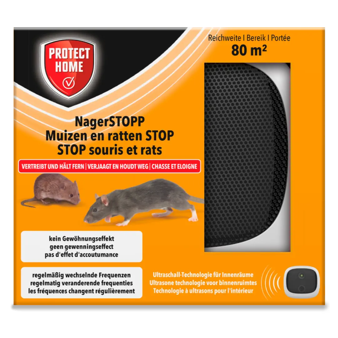 Ultrasonic muis en rat tegen muizen en ratten 80 m2 I Protect Home