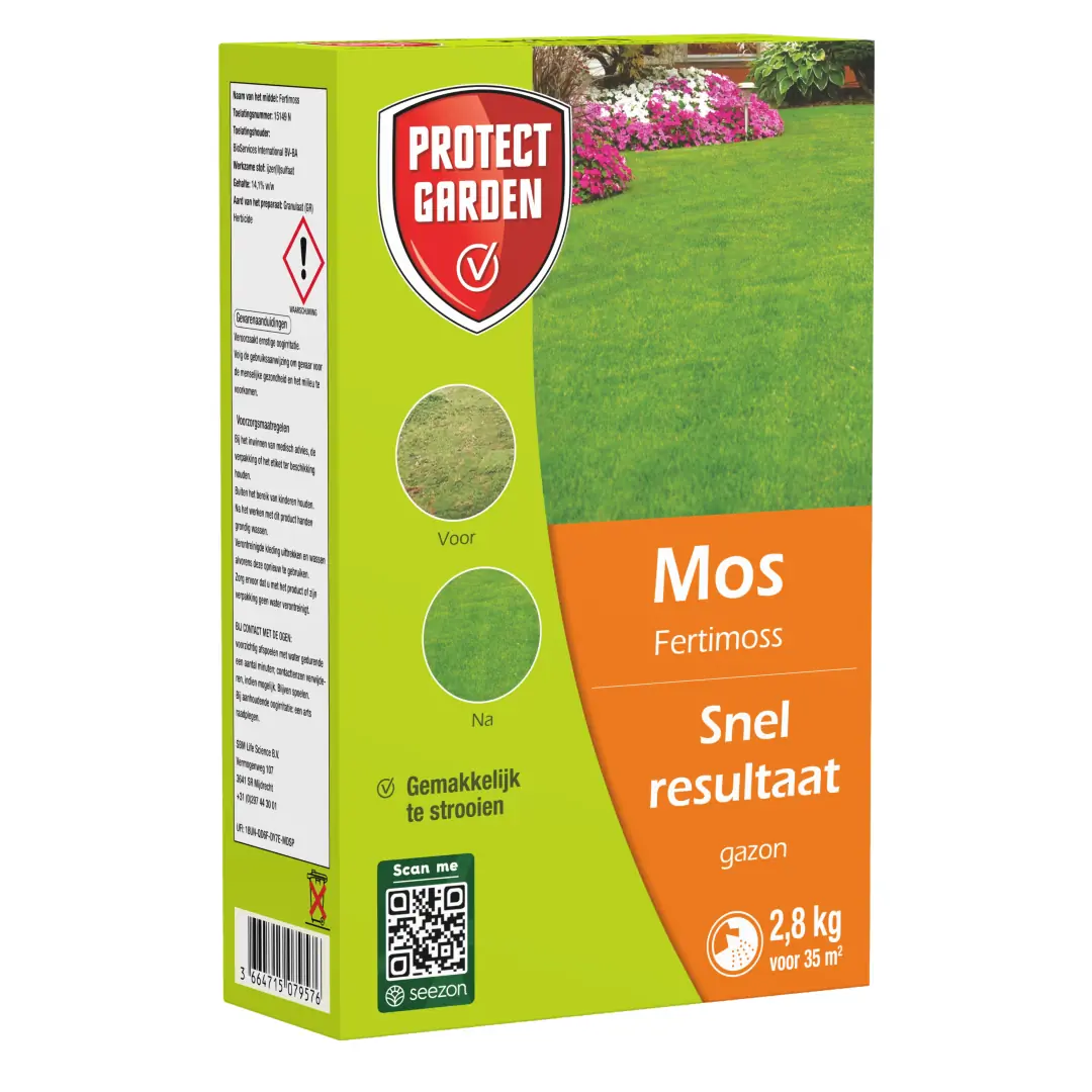 Grasvoeding en Mosbestrijder Fertimoss 2 8kg Protrect Garden