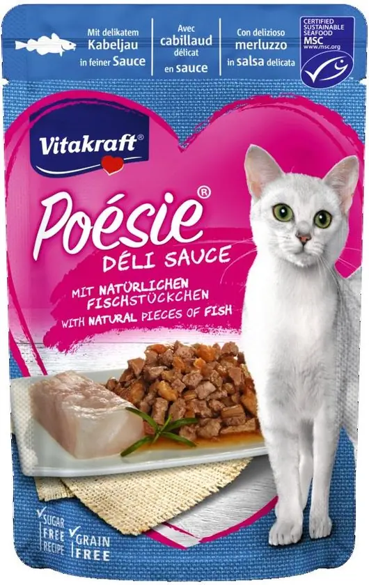 Poesie delisauce kabeljauw 85g Vitakraft