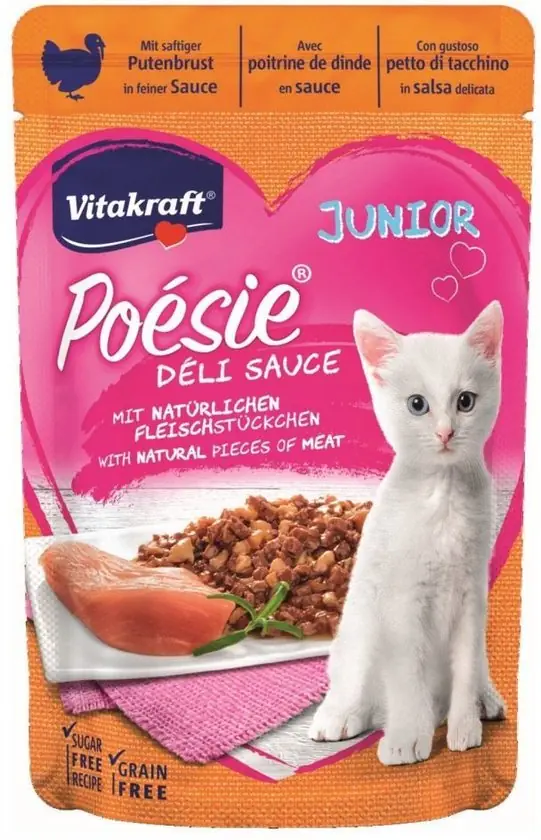 Poesie delisauce kalkoen junior 85g Vitakraft