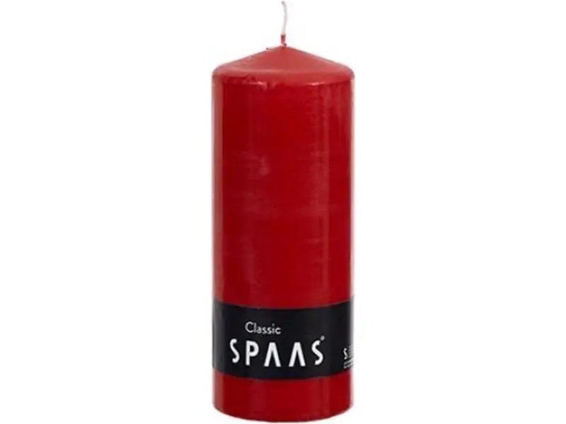 Cylinder d8h20 cm rood Spaas