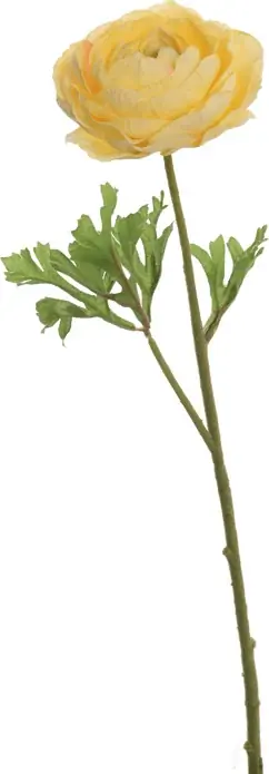 Pioensteel open l56 cm geel kunstbloem zijde nepbloem Jasaco