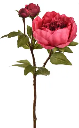 Pioensteel l66 cm rood kunstbloem Jasaco