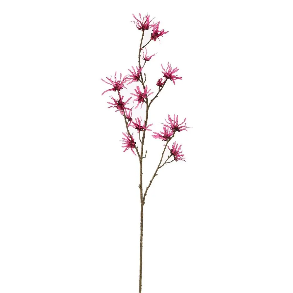 Toverhazelaartak l98 cm donkerroze kunstbloem Jasaco