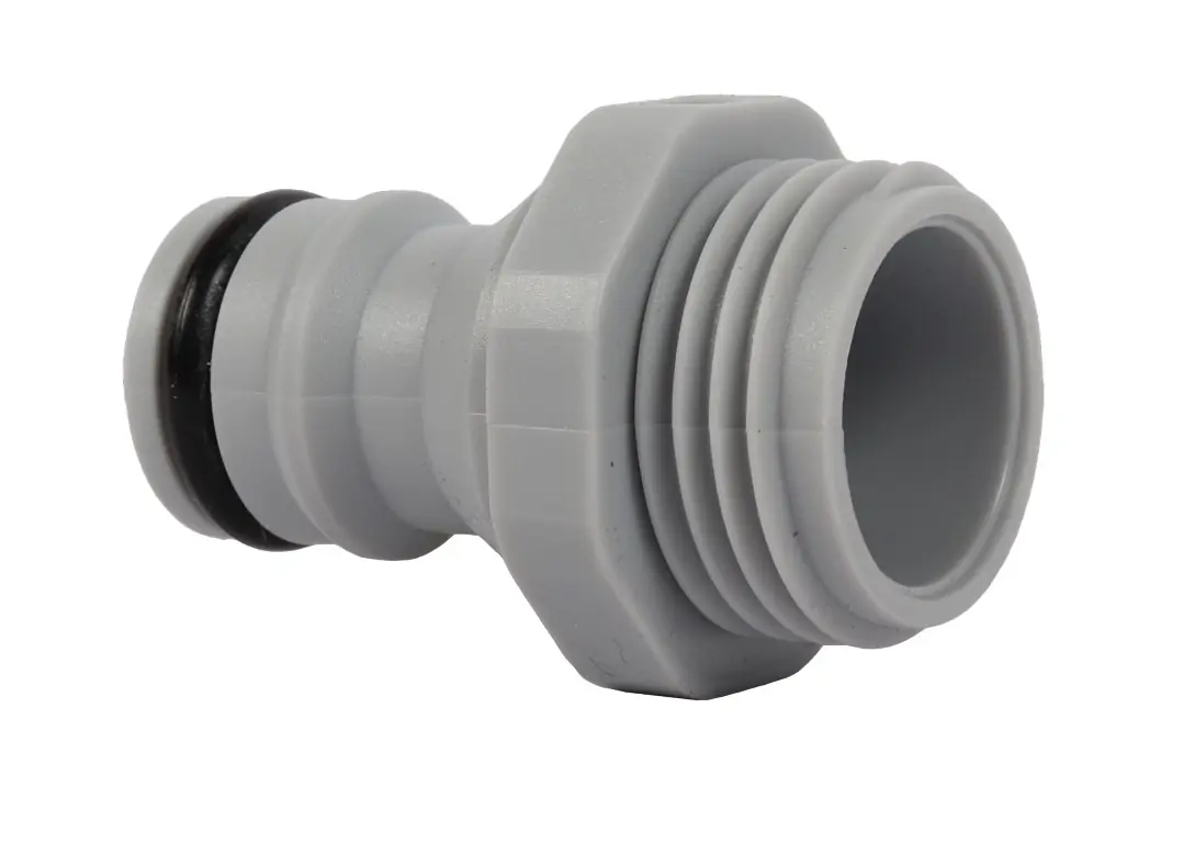 Kraannippel 1/2 inch met uitwendige draad (pvc) op blister Talen Tools