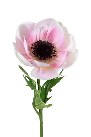 Anemoonsteel l45 cm roze kunstbloem zijde nepbloem Louis Maes