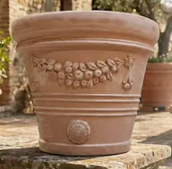 Round conical pot high cream d28 Terraliet Hortus