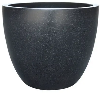 Round egg pot black cream d24 Terraliet Hortus