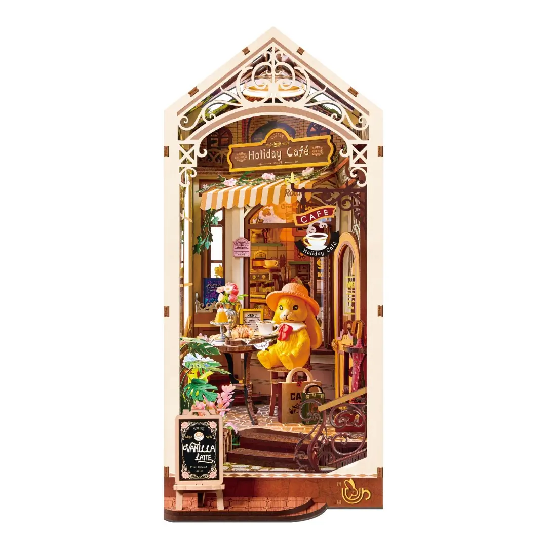 Book Nook Holiday Cafe Robotime