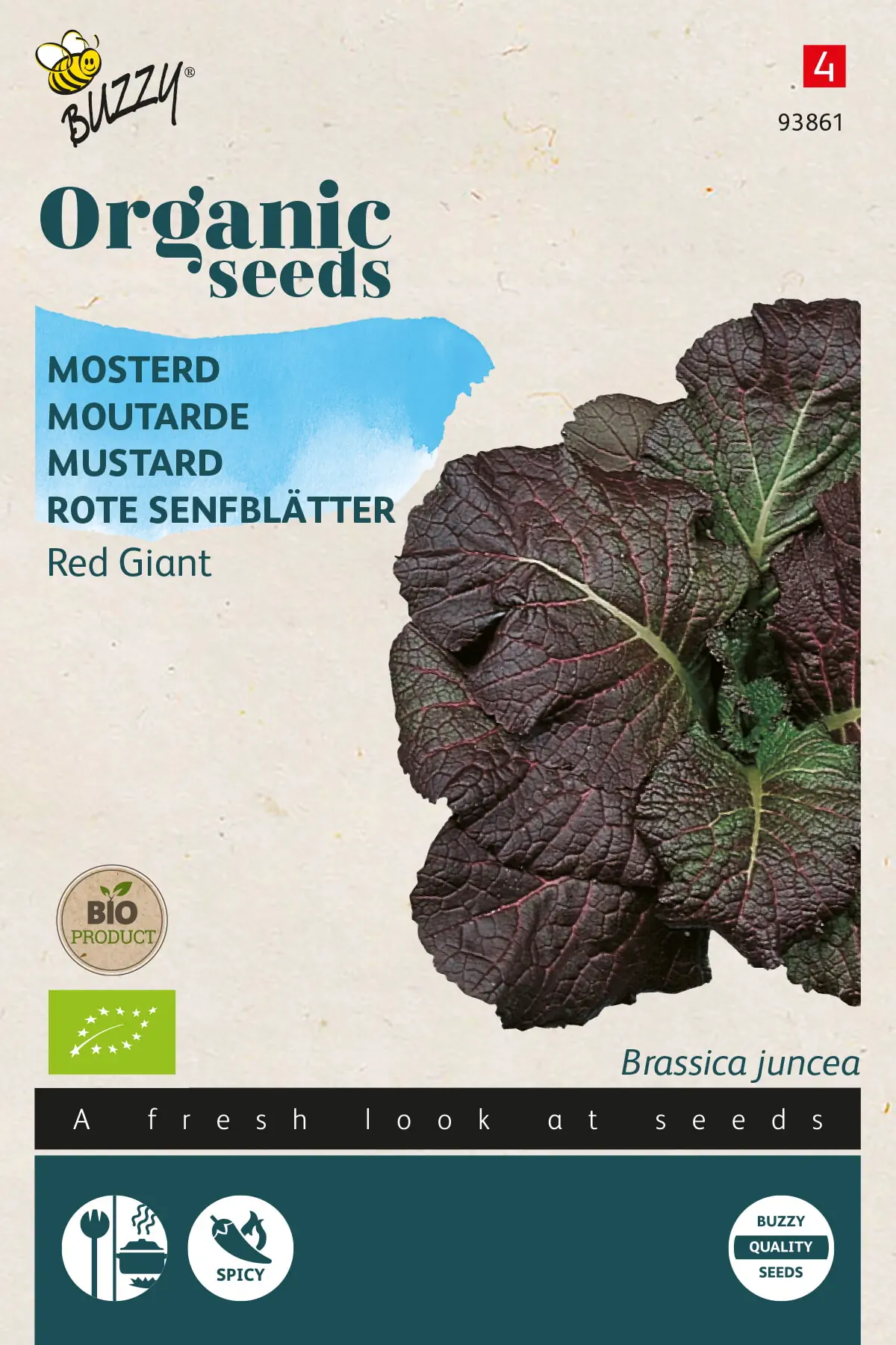 Organic Mosterd Red Giant (Bio) zaden Buzzy