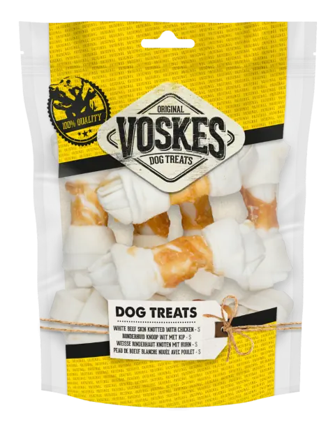 Honden snack Blanke Kauwknopen met kip Voskes