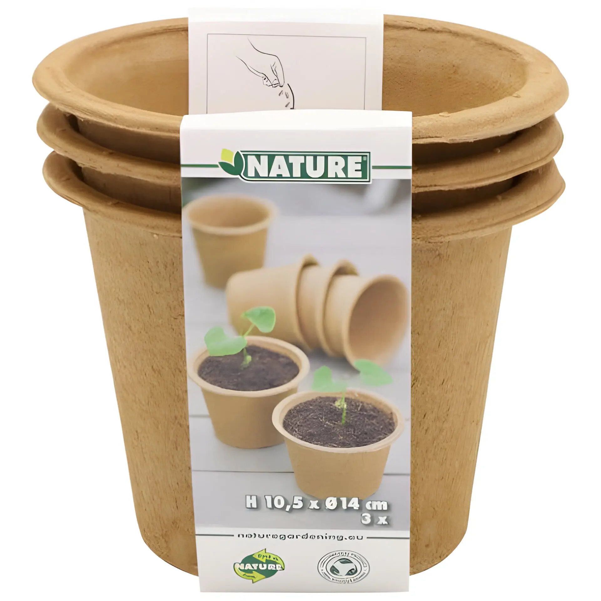 Biopot h10,5d14 cm 3st Driesprong Collection