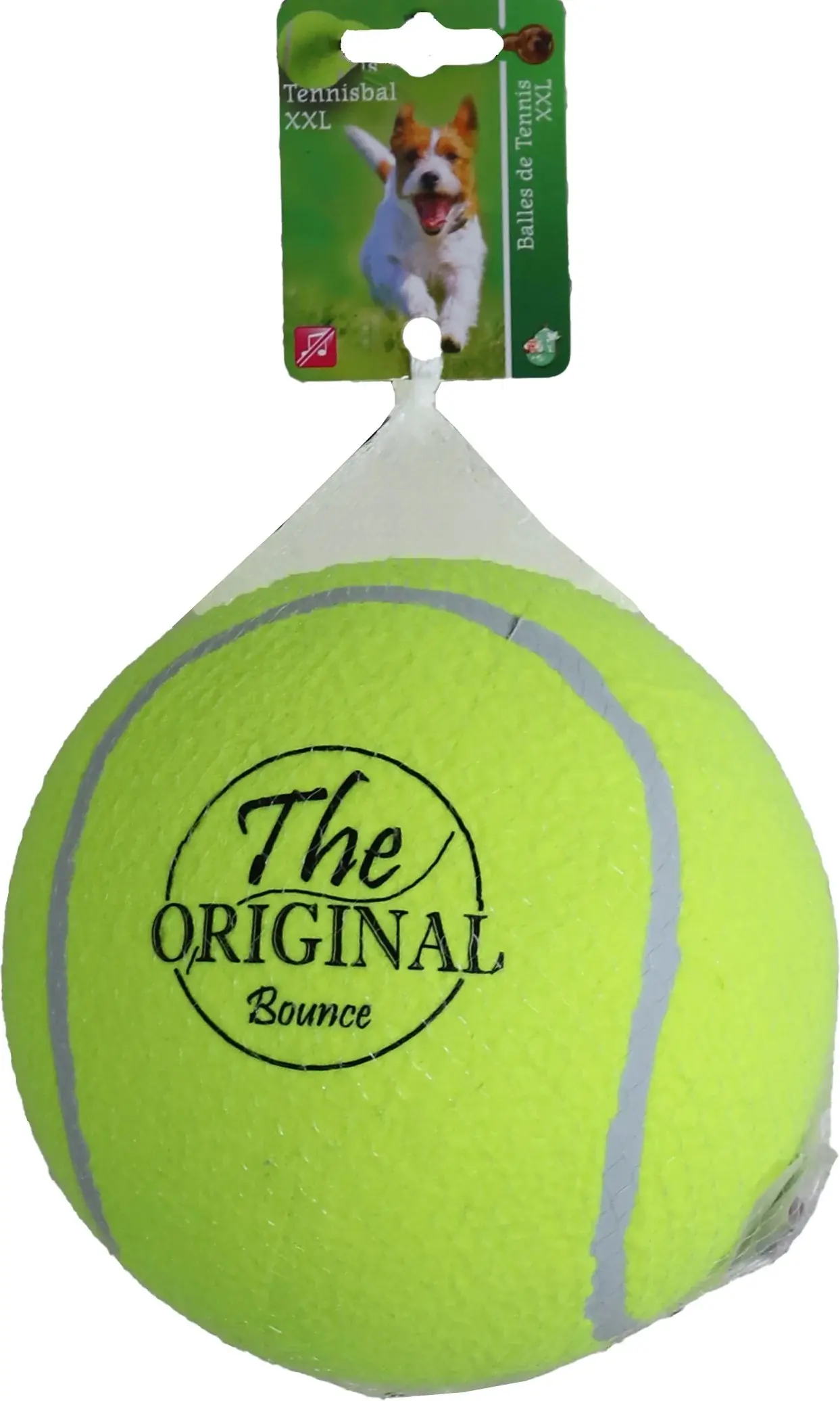 Tennisbal opblaasb.bounce 18cm geel Gebr. de Boon