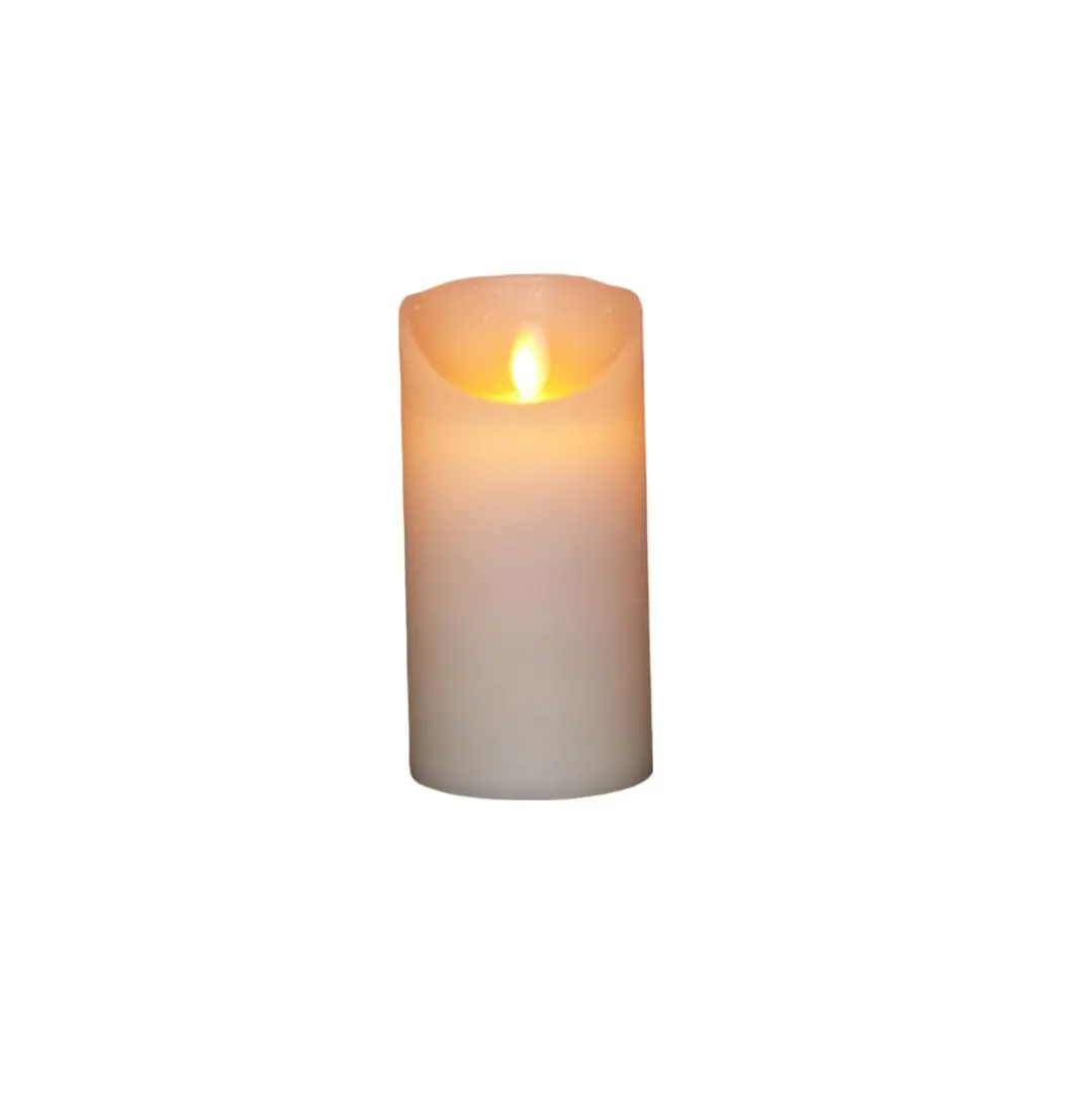 Batterijverlichting LED kaarsen wax rustiek 7,5x15 cm ivoor Anna's Collection
