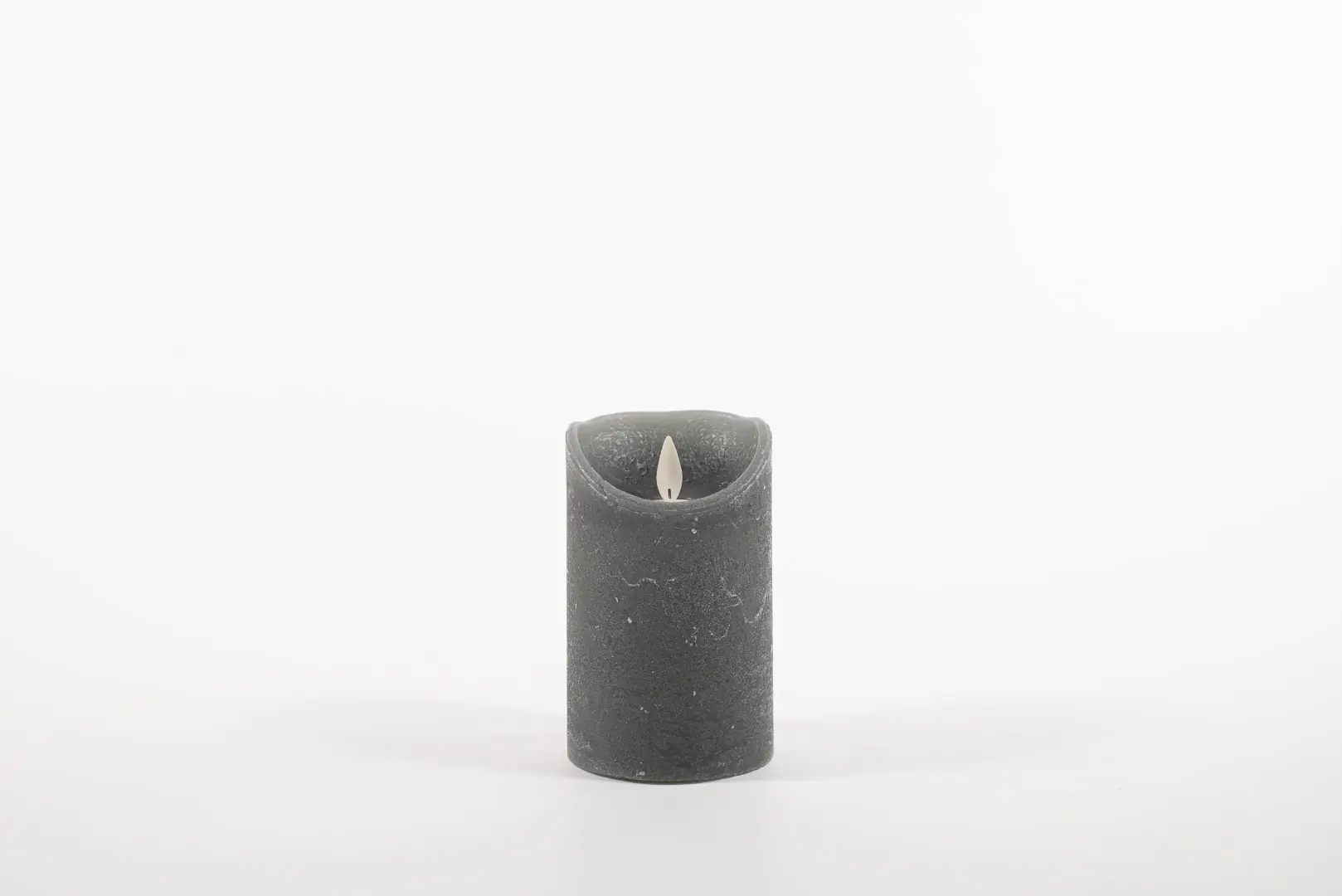 Rustic Wax Candle Moving Flame 7,5 x 12,5 cm Grey 3 x Aa Anna's Collection