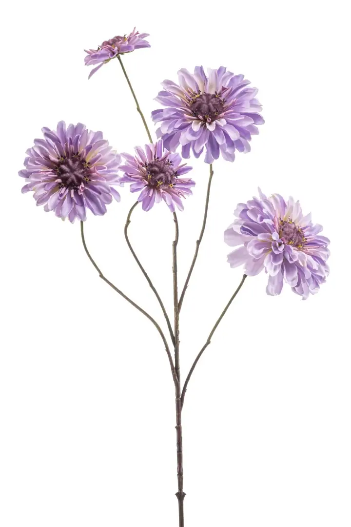 Zinnia spray lt purple 88 cm kunstplant Emerald