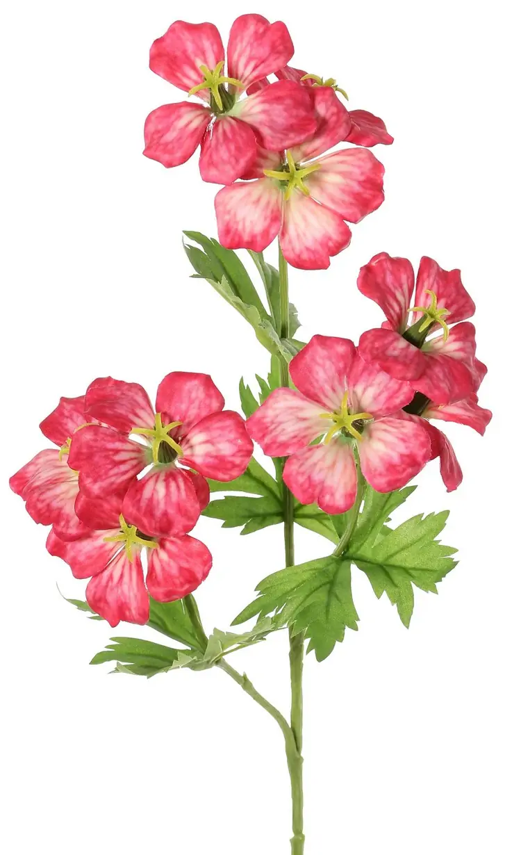 Geranium ooievaarsbek d.roze kunstbloem zijde nepbloem Driesprong Collection