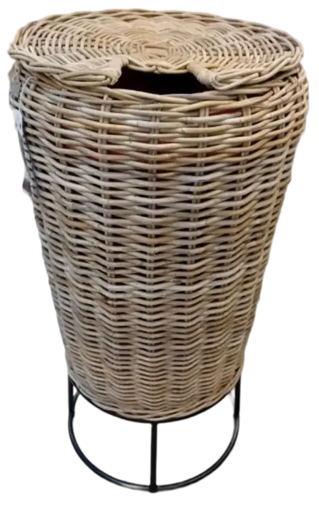 Regenton Rotan Jeroen (200L) D70H125Cm Grijs Van der Leeden