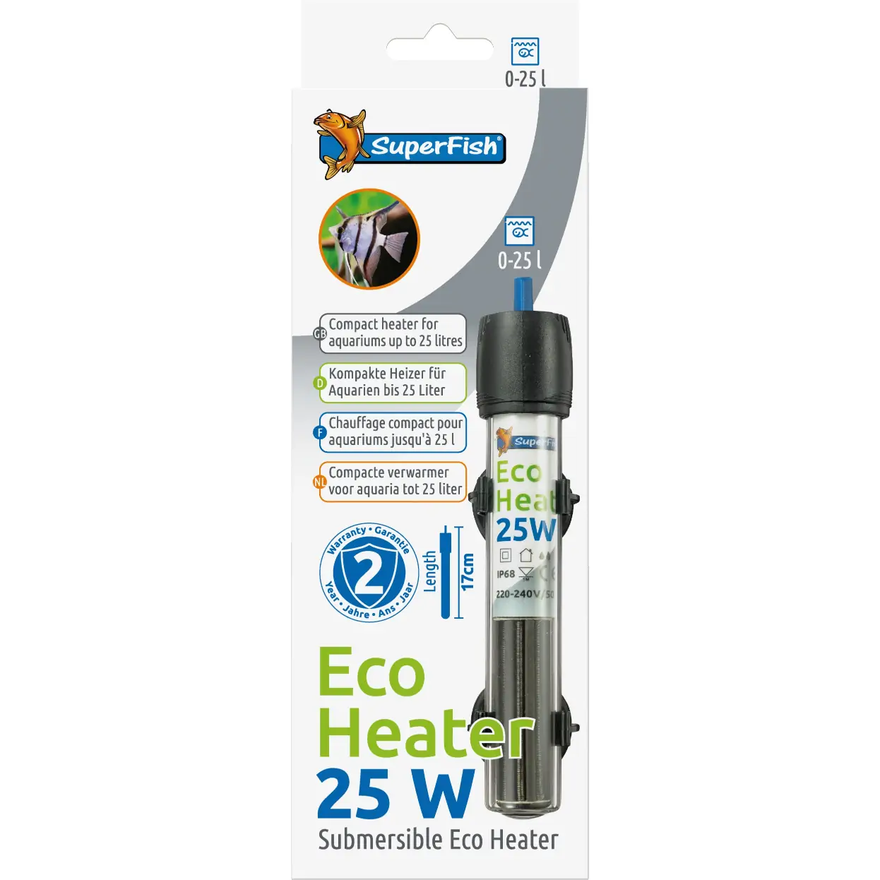 Eco heater 25w 0-25l, 17 cm Superfish