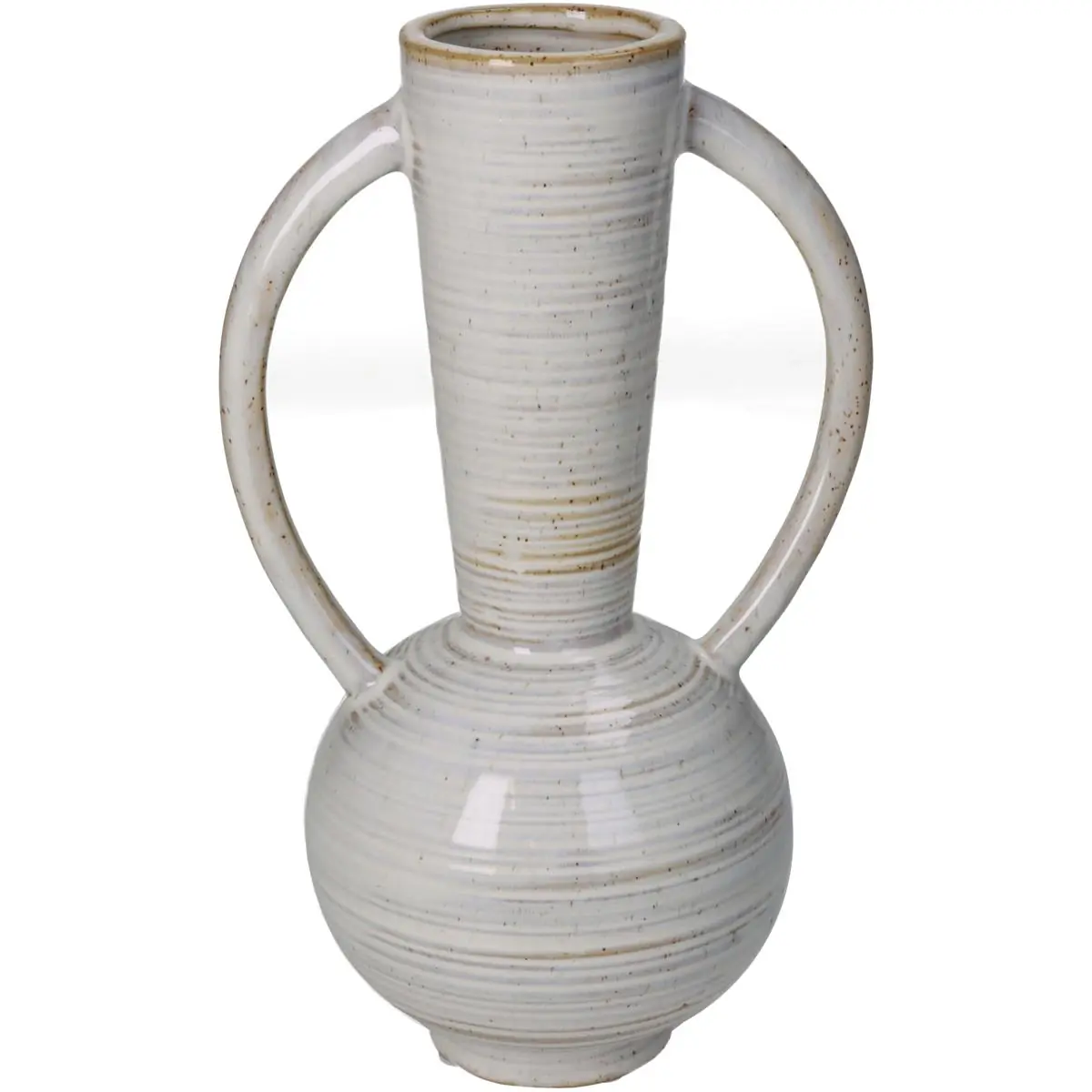 Vaas fijn aardewerk beige 14,5x11x23,6 cm HD Collection