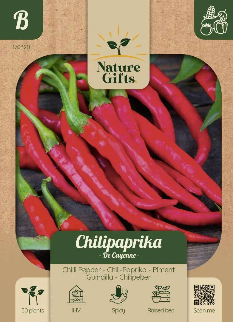 Chilipeper De Cayenne groentenzaad Nature Gifts Baltus