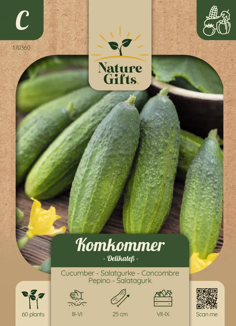 Komkommer Delikatess groentenzaad Nature Gifts Baltus
