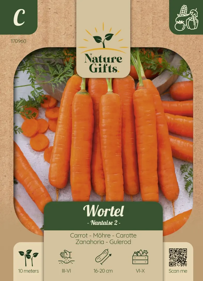 Wortel Nantaise 2 groentenzaad Nature Gifts Baltus