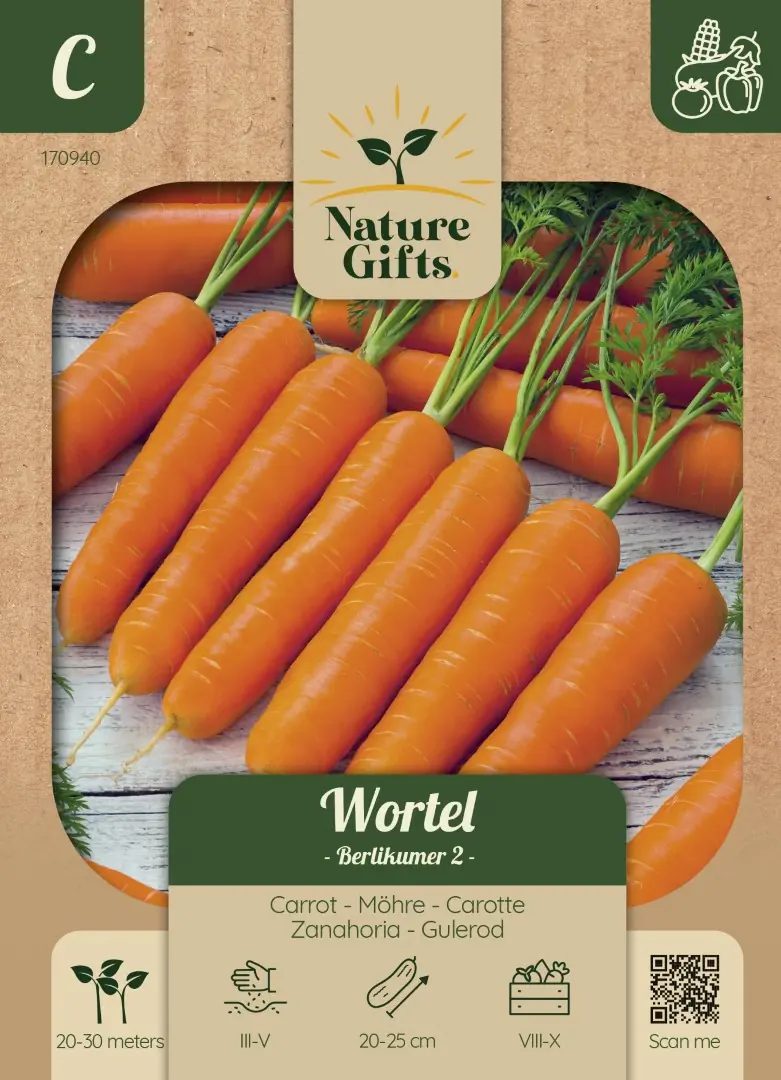 Wortel Berlikumer 2 groentenzaad Nature Gifts Baltus