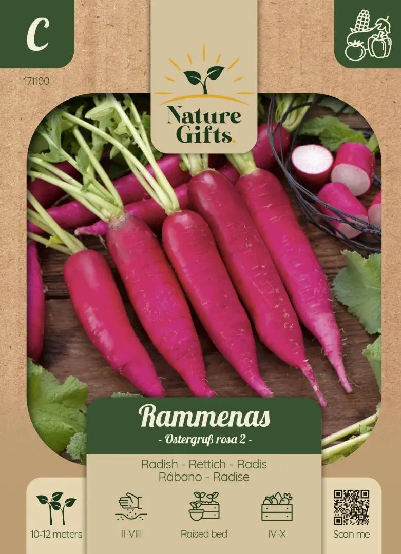 Rammenas Ostergruss rosa 2 groentenzaad Nature Gifts Baltus