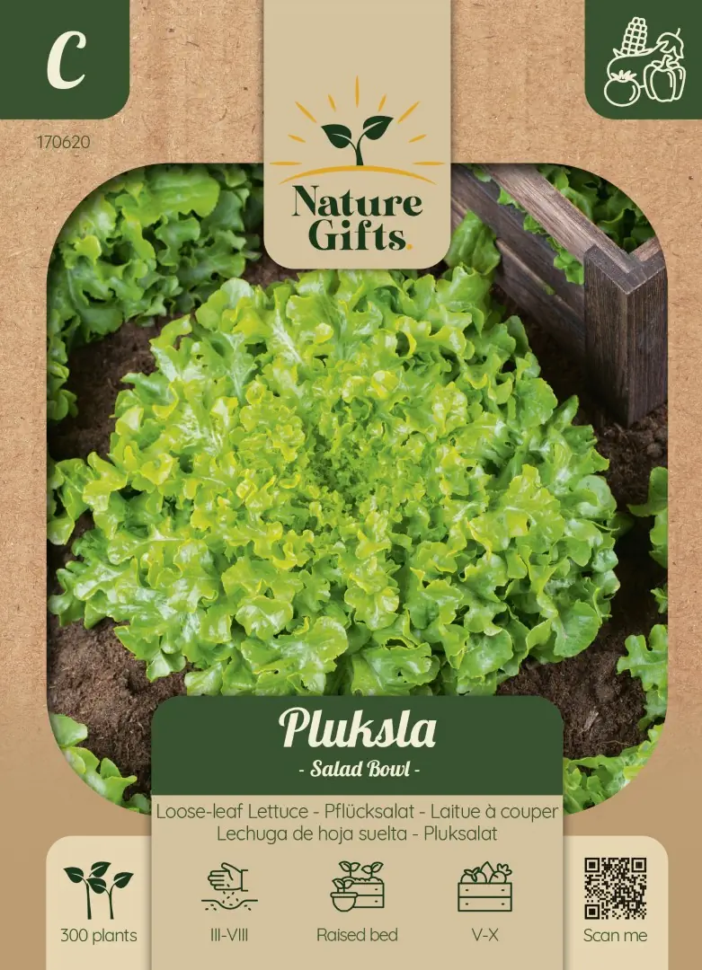Pluksla Salad Bowl (snijsla) groentenzaad Nature Gifts Baltus