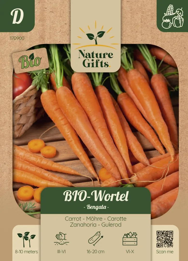 BIO Wortel Nantaise F1 groentenzaad Nature Gifts Baltus