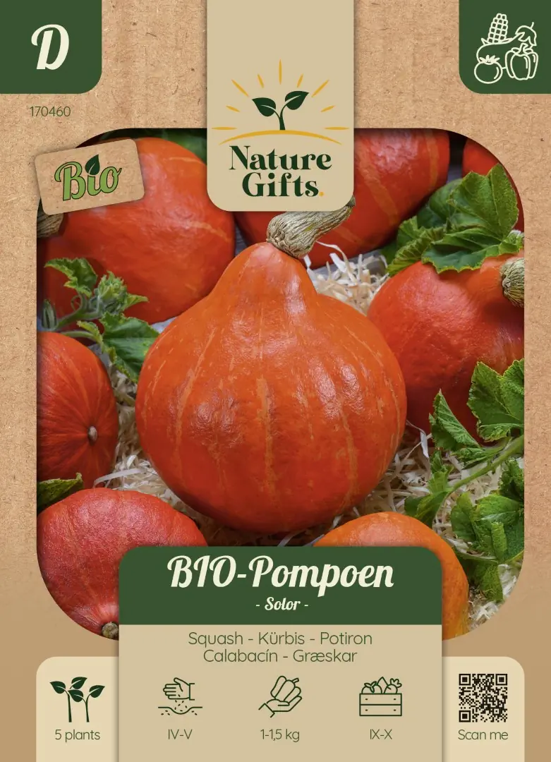 Bio Pompoen Solor groentenzaad Nature Gifts Baltus