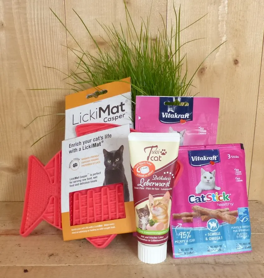 Cadeaupakket kattensnacks Warentuin Mix